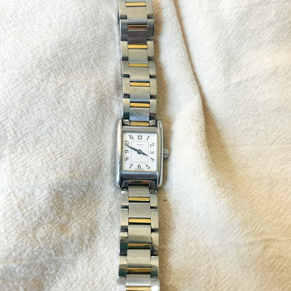 COACH Two Tone  W502B Coach Operation Quartz Watch Square Unisex - Picture 1 of 4